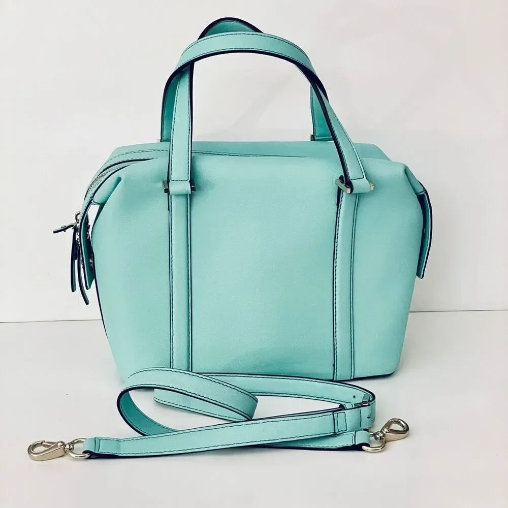 NWT Kate Spade Newbury Lane Alysia Saffiano Green Leather Crossbody Handle Bag